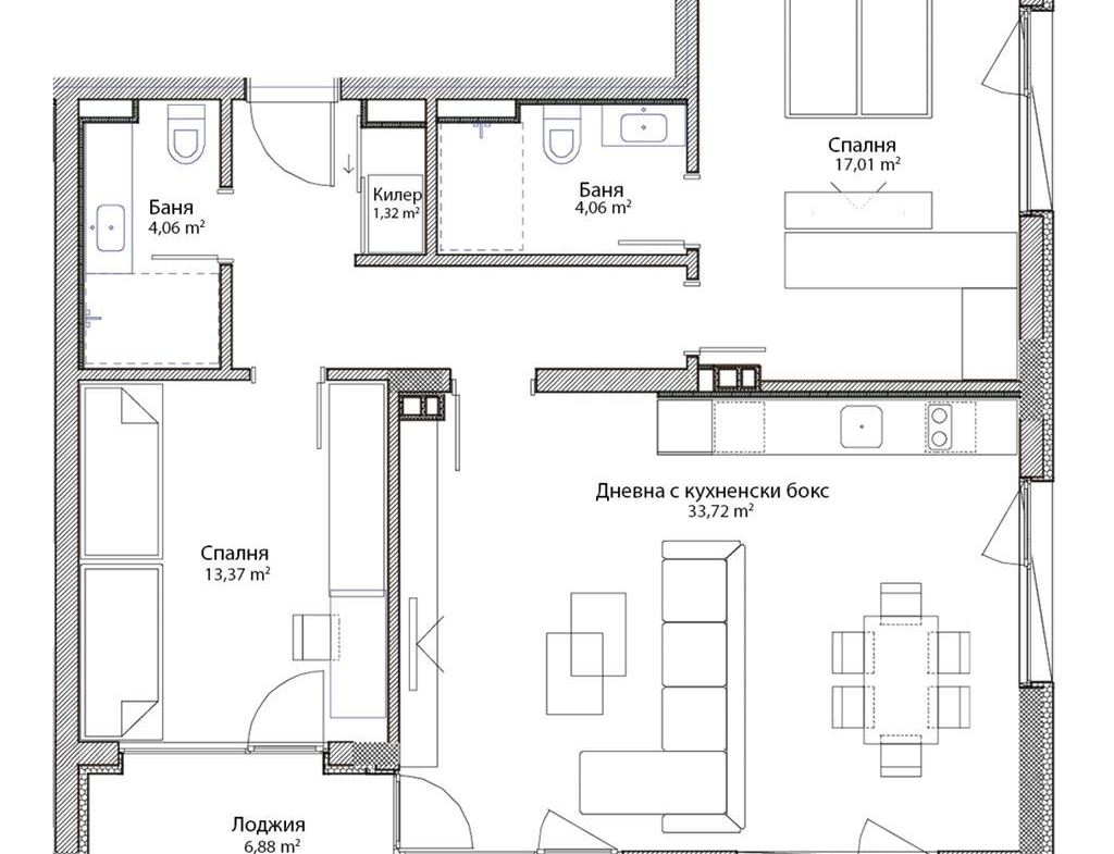 3-СТАЕН АПАРТАМЕНТ 121 М² В МАНАСТИРСКИ ЛИВАДИ ИЗТОК - 0