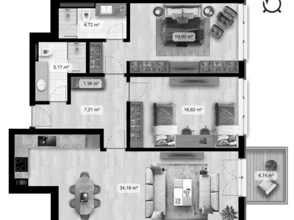 3-СТАЕН АПАРТАМЕНТ 148 М² В ПОЛИГОНА - 0