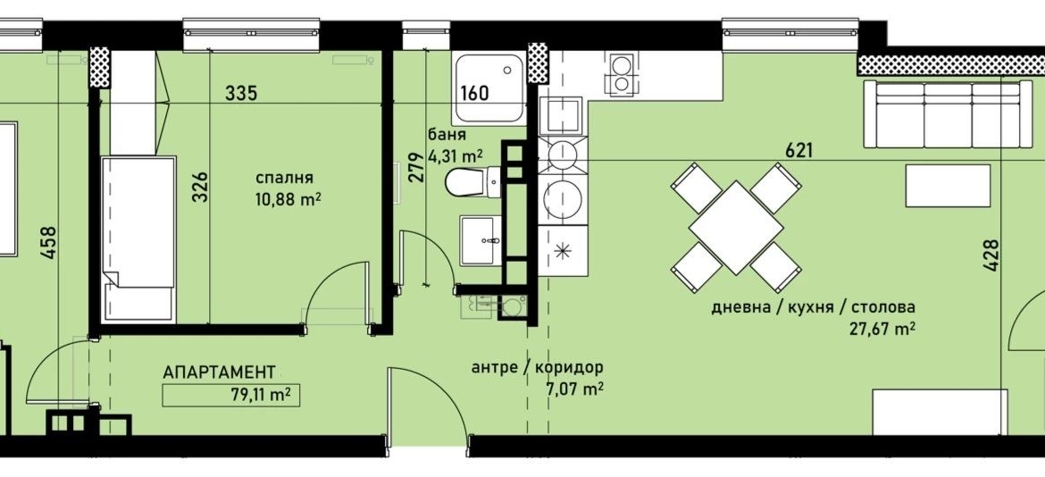 3-СТАЕН АПАРТАМЕНТ 94 М² МЕЖДУ ДО НОВ БЪЛГАРСКИ УНИВЕРСИТЕТ - 0