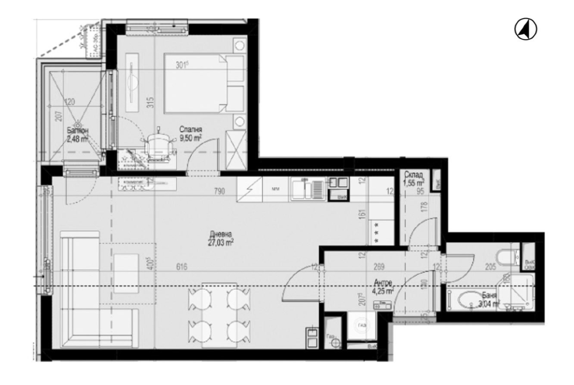 2-СТАЕН АПАРТАМЕНТ 68 М² В МАНАСТИРСКИ ЛИВАДИ ИЗТОК - 0
