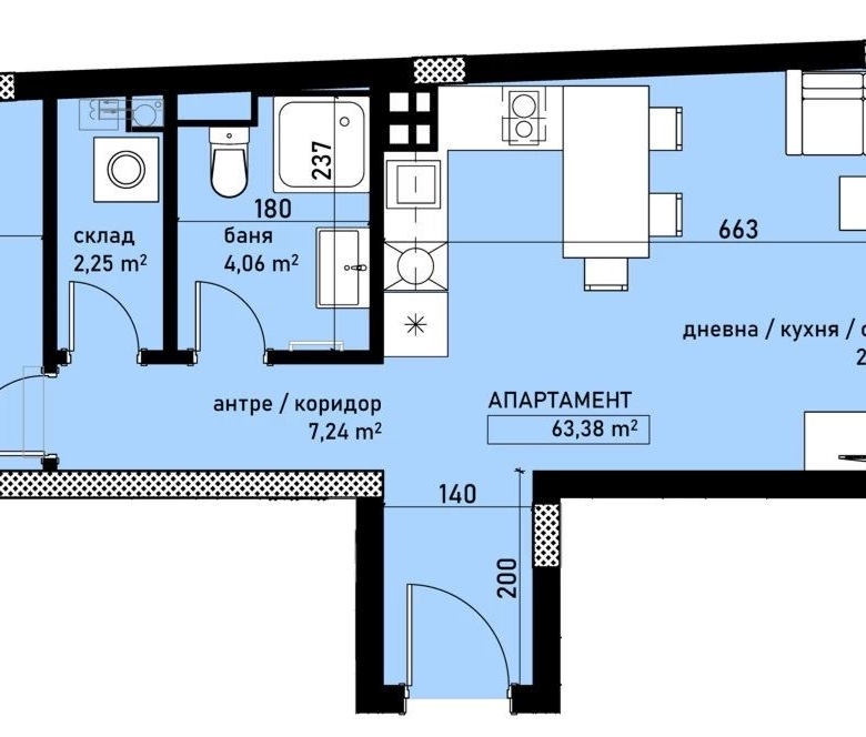 2-СТАЕН АПАРТАМЕНТ 75 М² МЕЖДУ ДО НОВ БЪЛГАРСКИ УНИВЕРСИТЕТ - 0