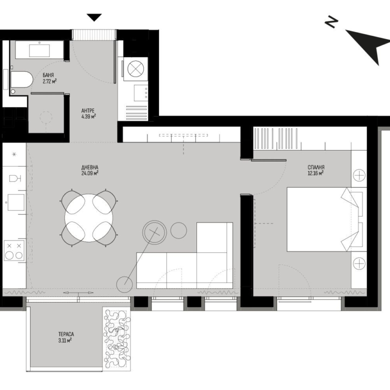 2-СТАЕН АПАРТАМЕНТ 67 М² ДО МЕТРОСТАНЦИЯ МИЗИЯ - 0