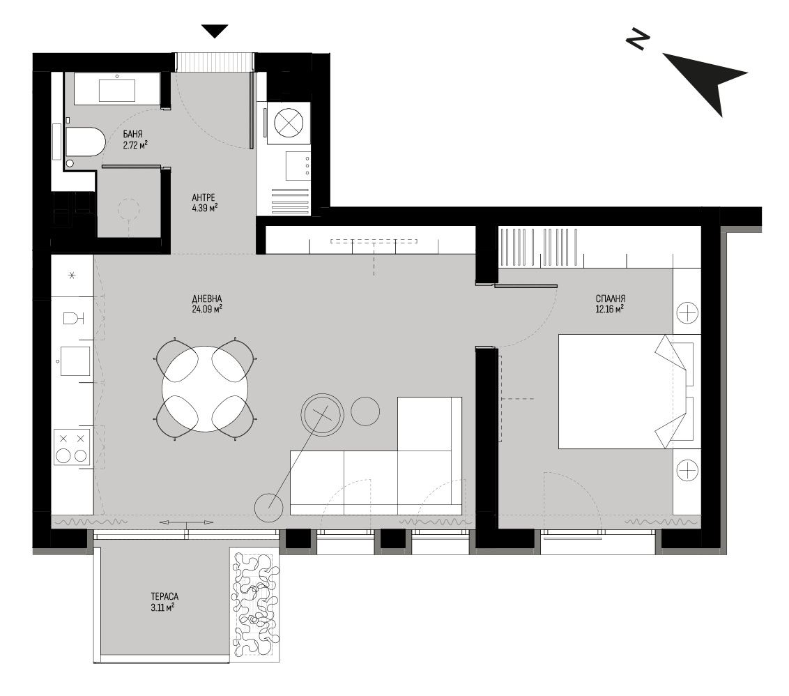 2-СТАЕН АПАРТАМЕНТ 67 М² ДО МЕТРОСТАНЦИЯ МИЗИЯ - 0