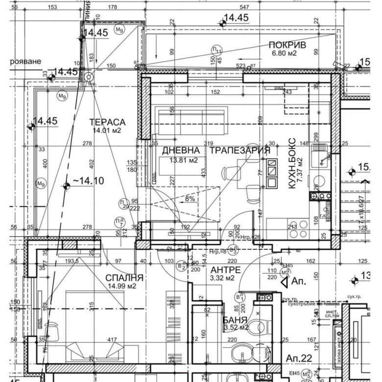 2-СТАЕН АПАРТАМЕНТ 85 М² ДО МЕТРОСТАНЦИЯ МИЗИЯ - 0