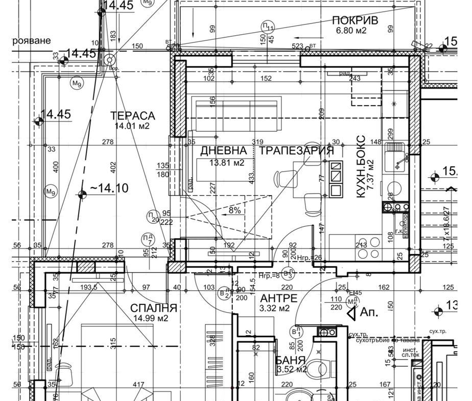2-СТАЕН АПАРТАМЕНТ 85 М² ДО МЕТРОСТАНЦИЯ МИЗИЯ - 0