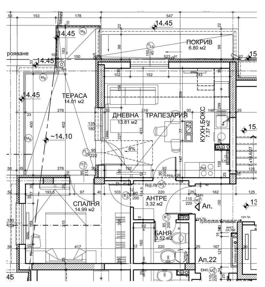 2-СТАЕН АПАРТАМЕНТ 85 М² ДО МЕТРОСТАНЦИЯ МИЗИЯ - 0