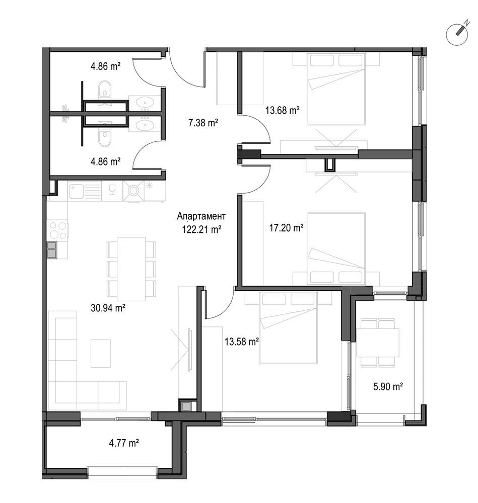 4-СТАЕН АПАРТАМЕНТ 147 М² В МАНАСТИРСКИ ЛИВАДИ ИЗТОК - 0