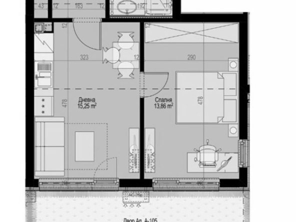 2-СТАЕН АПАРТАМЕНТ 55 М² със собствен двор - 0