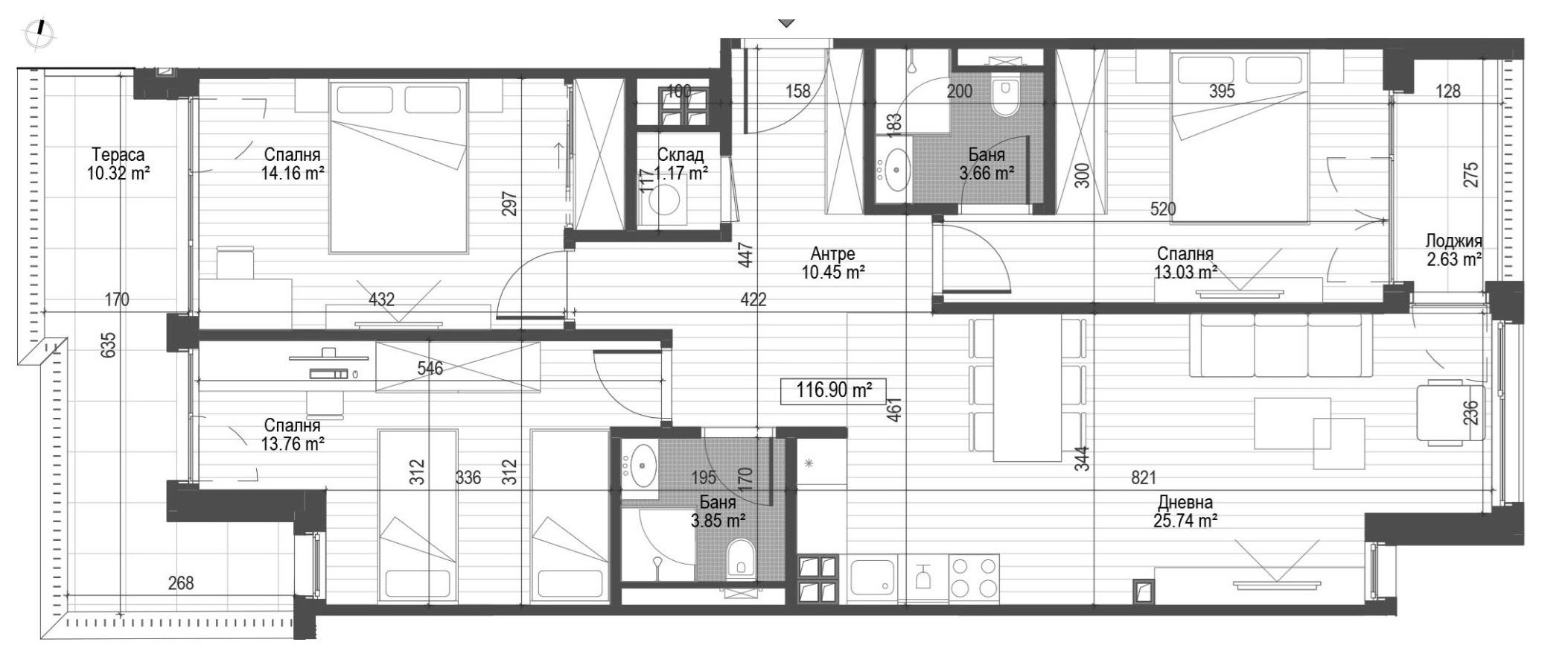 4-СТАЕН АПАРТАМЕНТ 139 М² ДО МЕТРОСТАНЦИЯ ОПЪЛЧЕНСКА - 0