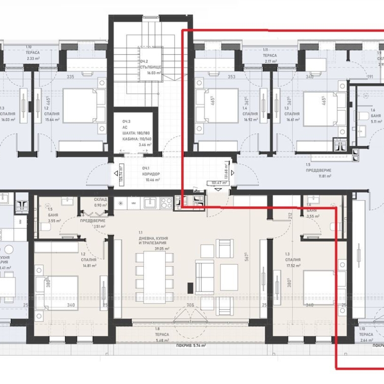 4-СТАЕН АПАРТАМЕНТ 152 М² ДО МЕТРОСТАНЦИЯ ОПЪЛЧЕНСКА - 0