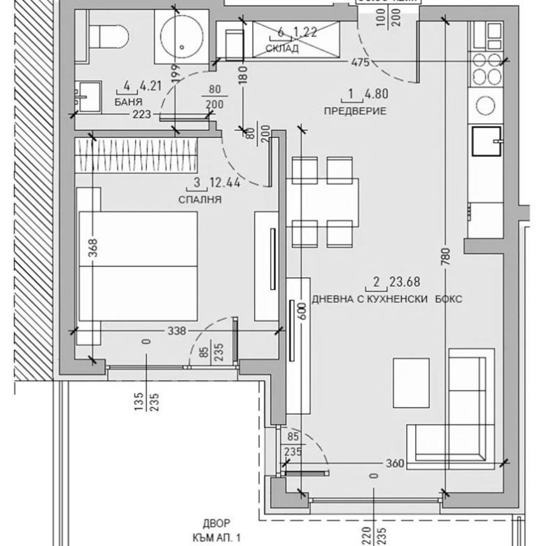2-СТАЕН АПАРТАМЕНТ 67 М² В МАЛИНОВА ДОЛИНА - 0