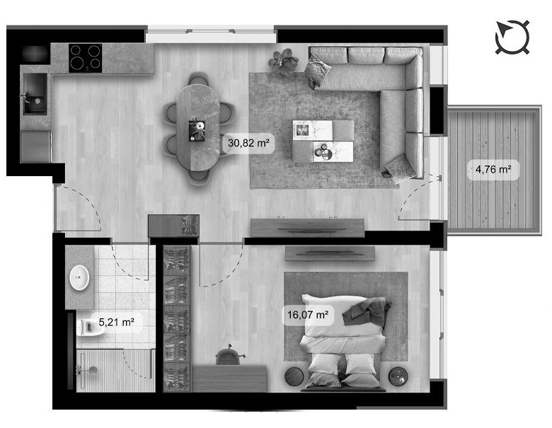 2-СТАЕН АПАРТАМЕНТ 90 М² В ПОЛИГОНА - 0