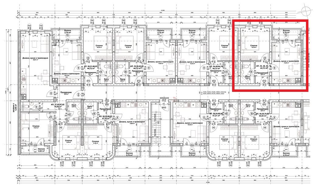 2-СТАЕН АПАРТАМЕНТ 59 М² НЕДАЛЕКО ОТ МЕТРОСТАНЦИЯ КОНСТАНТИН ВЕЛИЧКОВ - 0