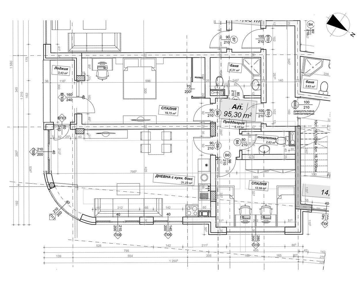 3-СТАЕН АПАРТАМЕНТ 124 М² БЛИЗО ДО ЮЖНИЯ ПАРК - 0
