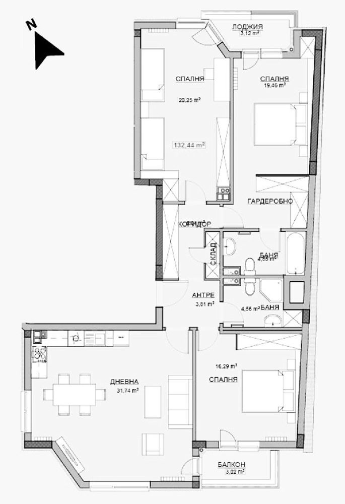 4-СТАЕН АПАРТАМЕНТ 160 М2 ДО МЕТРОСТАНЦИЯ КРАСНО СЕЛО - 0