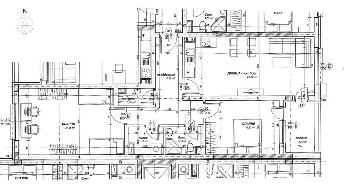3-СТАЕН АПАРТАМЕНТ 134 М² ДО МЕТРОСТАНЦИЯ ОВЧА КУПЕЛ - 0