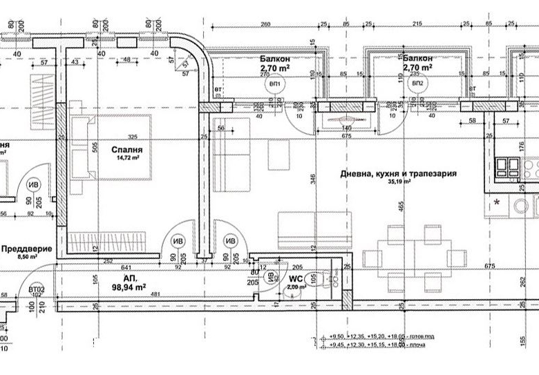 3-СТАЕН АПАРТАМЕНТ СЪС ЗП 100 М² НЕДАЛЕКО ОТ МЕТРОСТАНЦИЯ КОНСТАНТИН ВЕЛИЧКОВ - 0