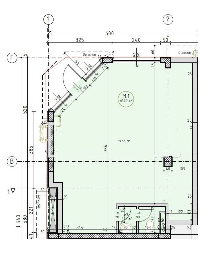 ПОМЕЩЕНИЕ 72 М² И ВИТРИНА КЪМ УЛИЦАТА - 0