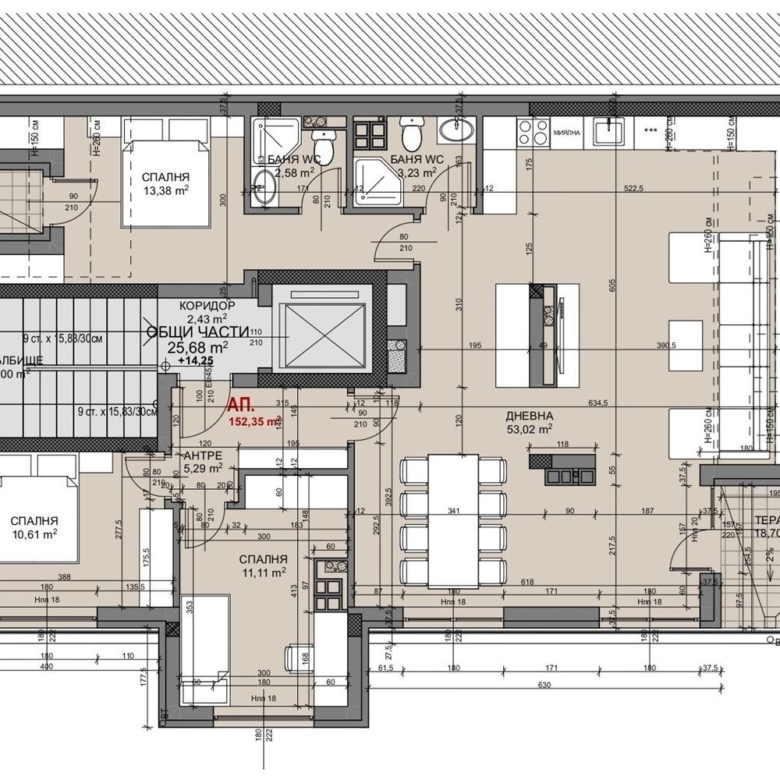 4-СТАЕН АПАРТАМЕНТ 176 М² В КВ.ОВЧА КУПЕЛ - 0