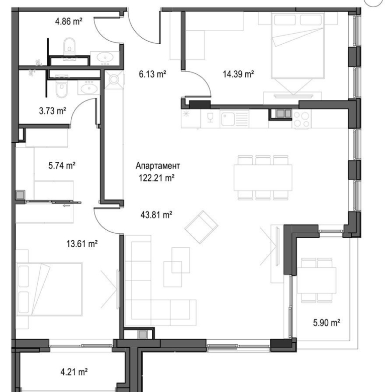 3-СТАЕН АПАРТАМЕНТ 141 М² В МАНАСТИРСКИ ЛИВАДИ ИЗТОК - 0