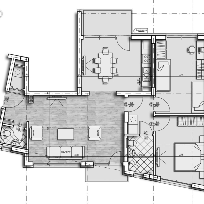 3-СТАЕН АПАРТАМЕНТ 123 М² БЛИЗО ДО ЮЖНИЯ ПАРК - 0