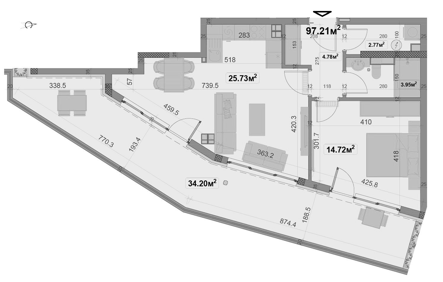 2-СТАЕН АПАРТАМЕНТ 111 М² В КВ.ОВЧА КУПЕЛ - 0