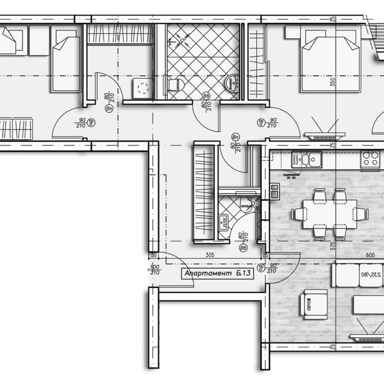 3-СТАЕН АПАРТАМЕНТ 141 М² БЛИЗО ДО ЮЖНИЯ ПАРК - 0