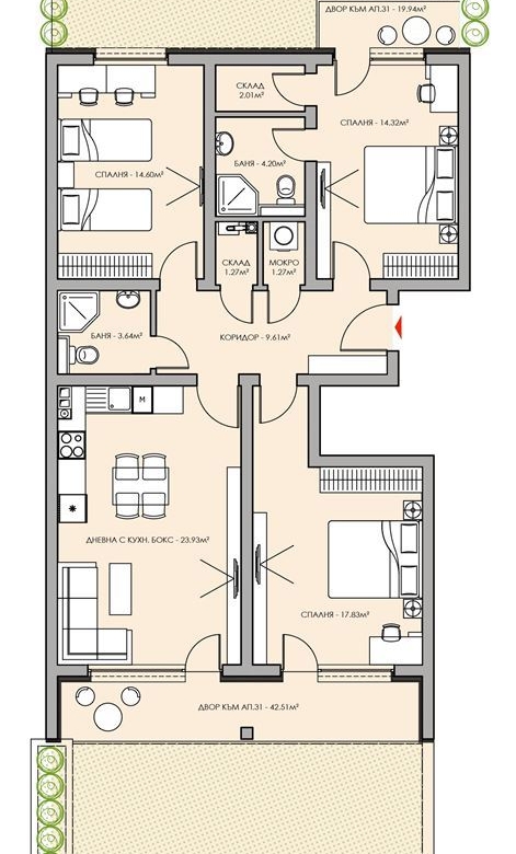 4-СТАЕН АПАРТАМЕНТ 141 М² В КВ.ОВЧА КУПЕЛ - 0