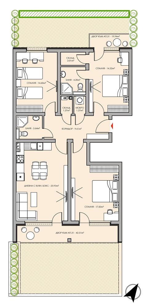 4-СТАЕН АПАРТАМЕНТ 141 М² В КВ.ОВЧА КУПЕЛ - 0