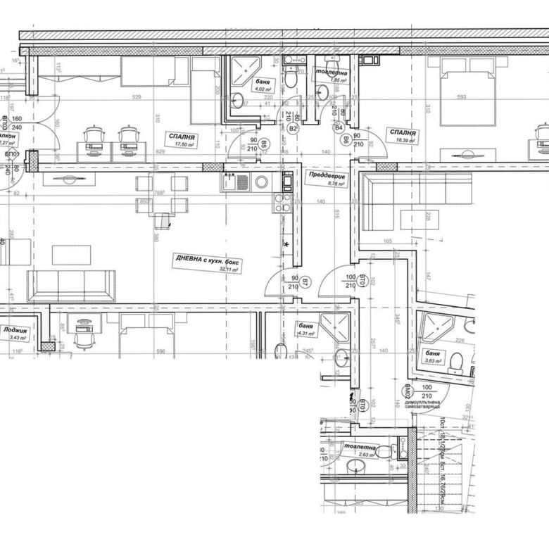 3-СТАЕН АПАРТАМЕНТ 130 М² БЛИЗО ДО ЮЖНИЯ ПАРК - 0