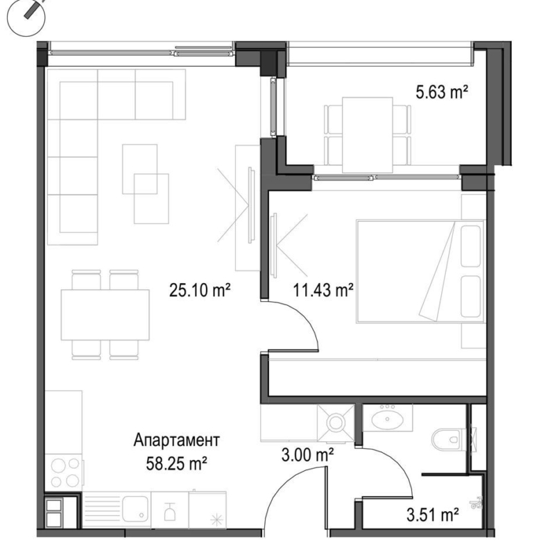 2-СТАЕН АПАРТАМЕНТ 70 М² В МАНАСТИРСКИ ЛИВАДИ ИЗТОК - 0