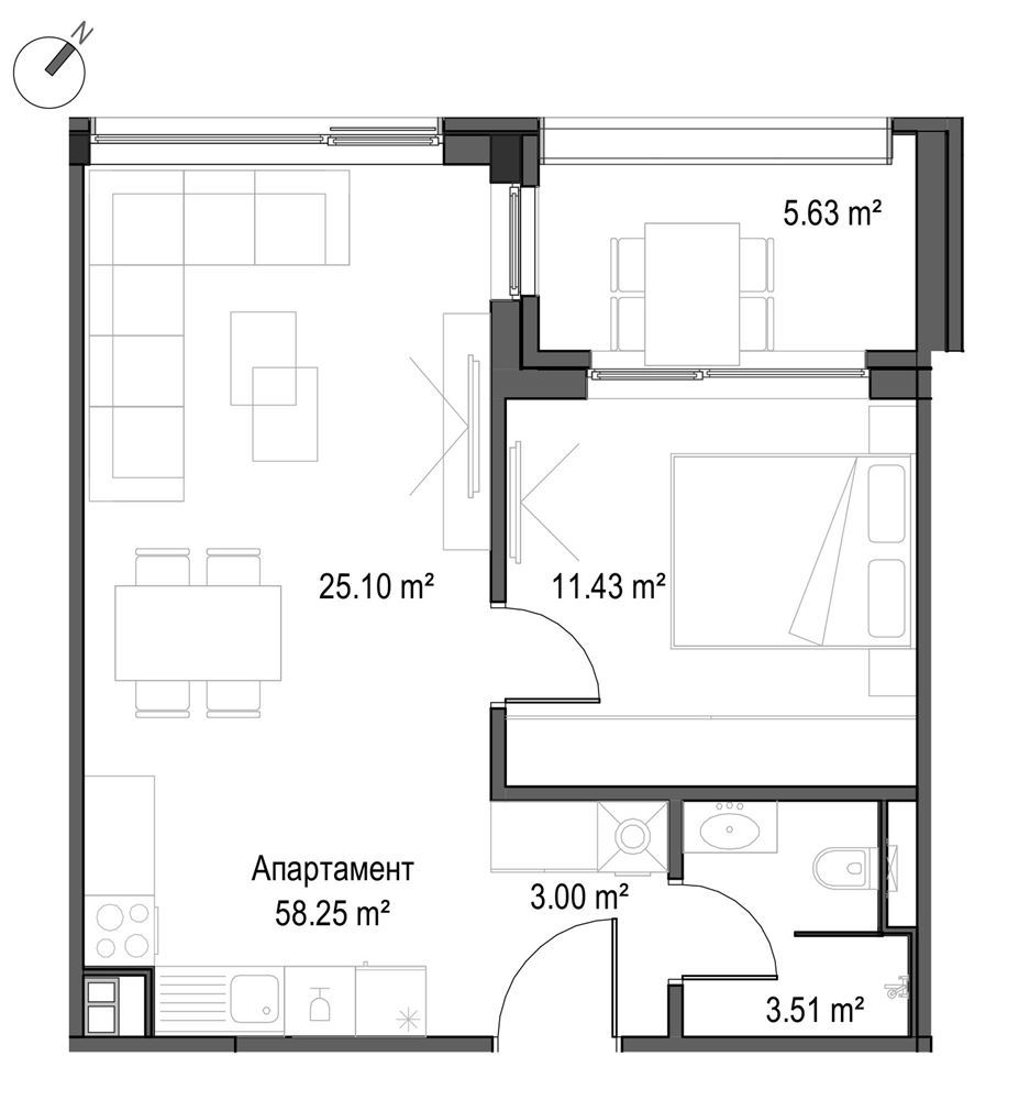 2-СТАЕН АПАРТАМЕНТ 70 М² В МАНАСТИРСКИ ЛИВАДИ ИЗТОК - 0