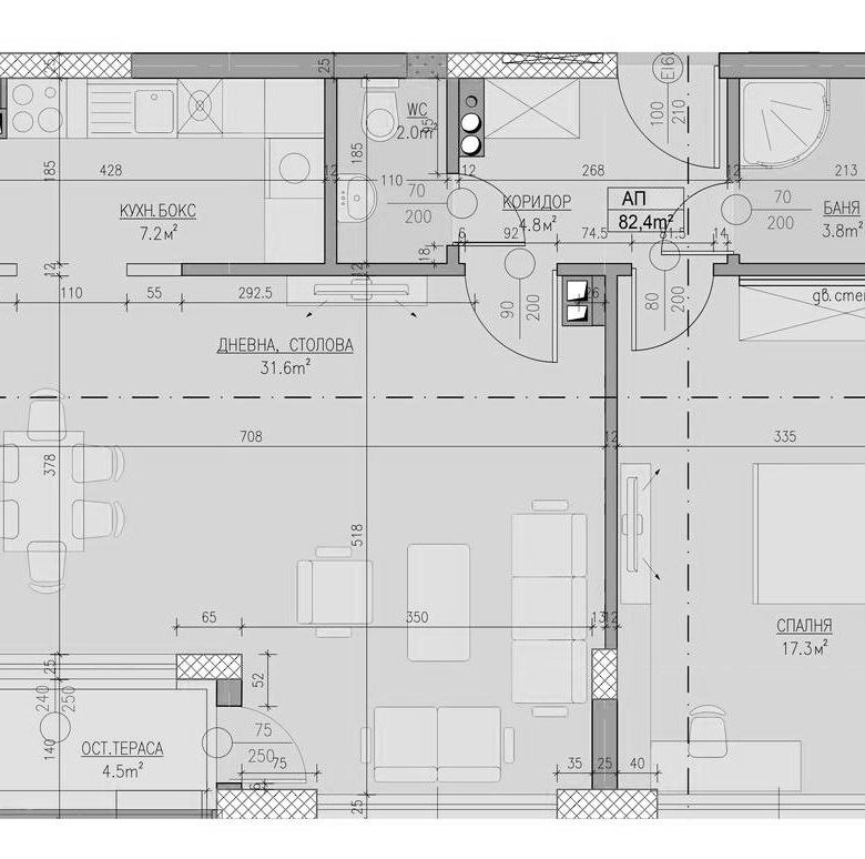 2-СТАЕН АПАРТАМЕНТ 98 М² ДО МЕТРОСТАНЦИЯ ВИТОША - 0