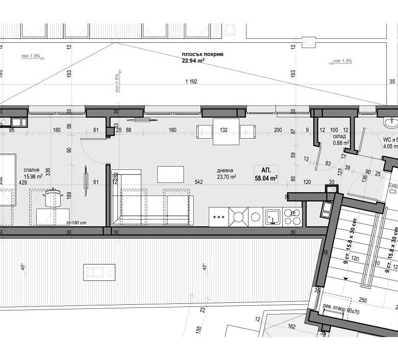 2-СТАЕН АПАРТАМЕНТ 67 М² НЕДАЛЕКО ОТ МЕТРОСТАНЦИЯ ОПЪЛЧЕНСКА. - 0