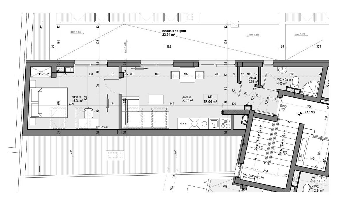 2-СТАЕН АПАРТАМЕНТ 67 М² НЕДАЛЕКО ОТ МЕТРОСТАНЦИЯ ОПЪЛЧЕНСКА. - 0