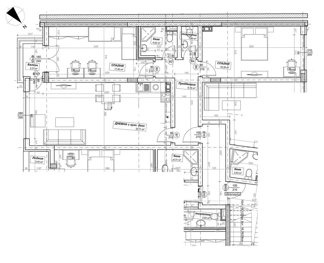 3-СТАЕН АПАРТАМЕНТ 130 М² БЛИЗО ДО ЮЖНИЯ ПАРК - 0