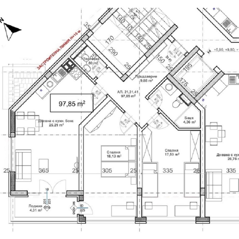 3-СТАЕН АПАРТАМЕНТ 111 М² ДО МЕТРОСТАНЦИЯ ОВЧА КУПЕЛ - 0