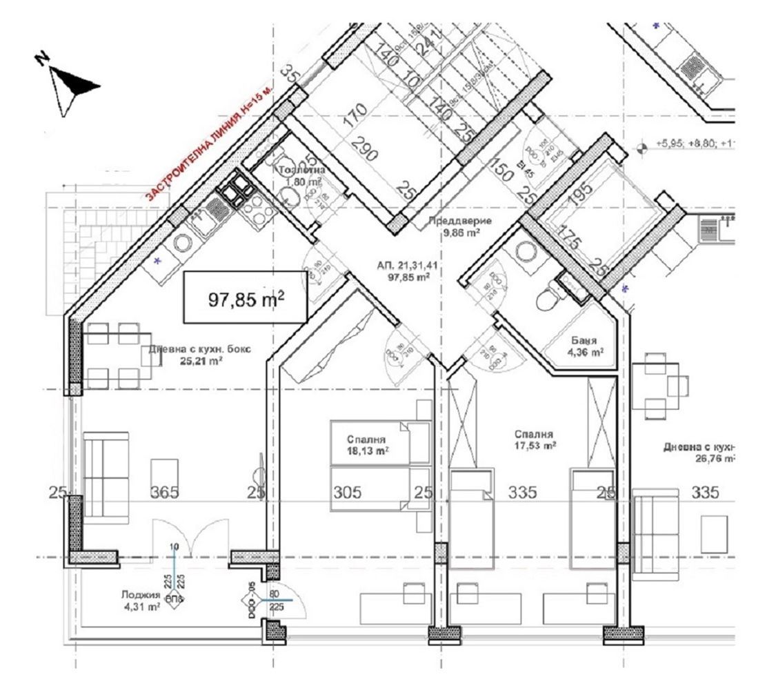 3-СТАЕН АПАРТАМЕНТ 111 М² ДО МЕТРОСТАНЦИЯ ОВЧА КУПЕЛ - 0