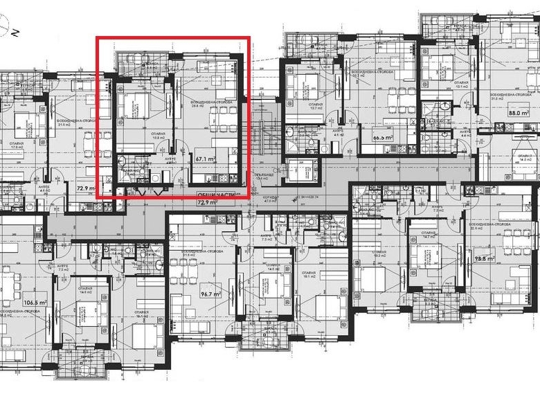 2-СТАЕН АПАРТАМЕНТ 76 М2 В КВ. МАЛИНОВА ДОЛИНА - 0