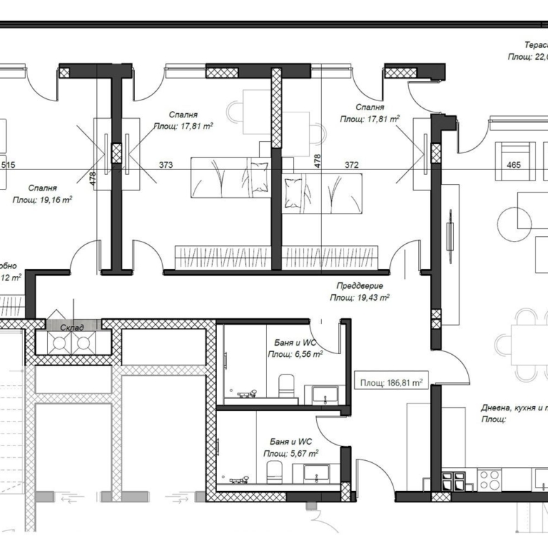 4-СТАЕН АПАРТАМЕНТ 221 М² ДО МЕТРОСТАНЦИЯ КОНСТАНТИН ВЕЛИЧКОВ - 0