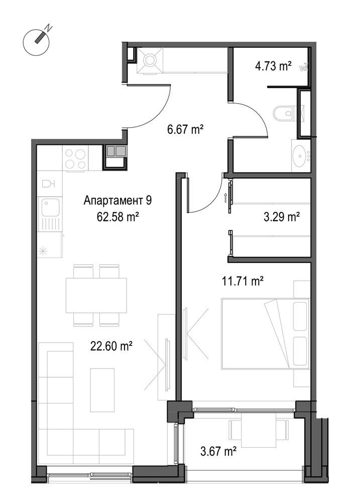 2-СТАЕН АПАРТАМЕНТ 76 М² В МАНАСТИРСКИ ЛИВАДИ ИЗТОК - 0