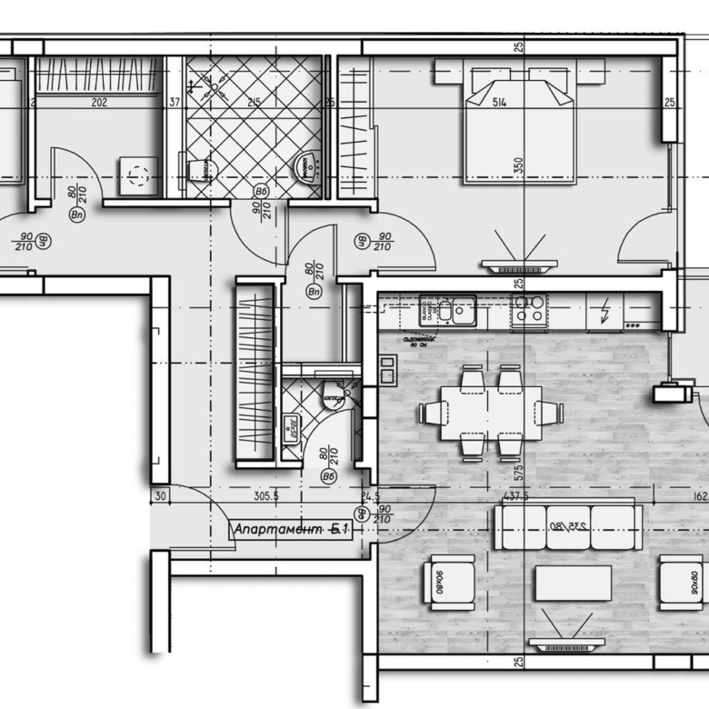 3-СТАЕН АПАРТАМЕНТ 141 М² БЛИЗО ДО ЮЖНИЯ ПАРК - 0