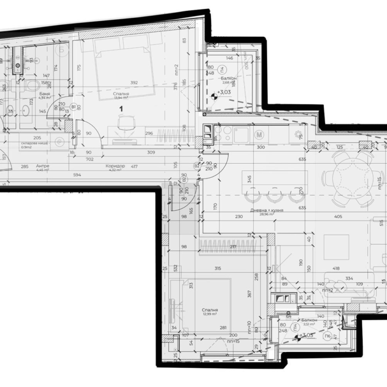 3-СТАЕН АПАРТАМЕНТ 122 М² В ПОЛИТЕ НА ВИТОША - 0
