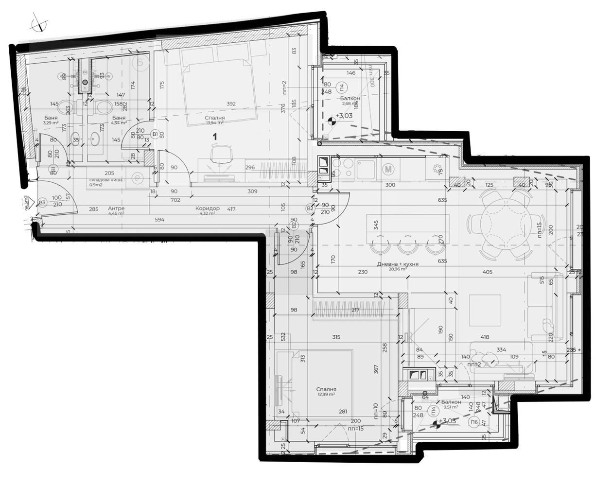 3-СТАЕН АПАРТАМЕНТ 122 М² В ПОЛИТЕ НА ВИТОША - 0