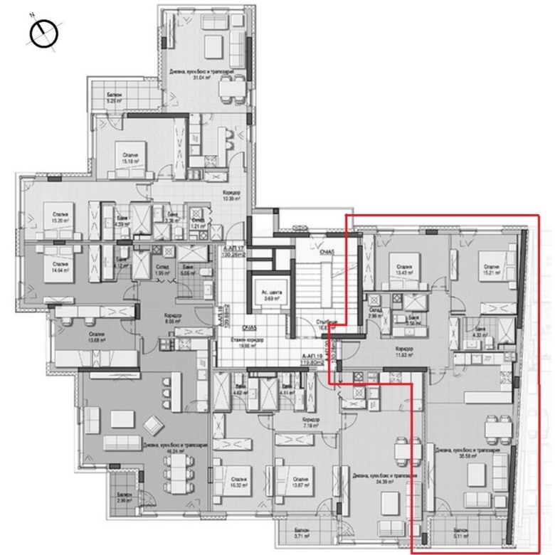 3-СТАЕН АПАРТАМЕНТ 131 М² ДО МЕТРОСТАНЦИЯ ВИТОША - 0