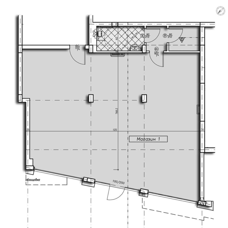 ПОМЕЩЕНИЕ 141 М² БЛИЗО ДО ЮЖНИЯ ПАРК - 0