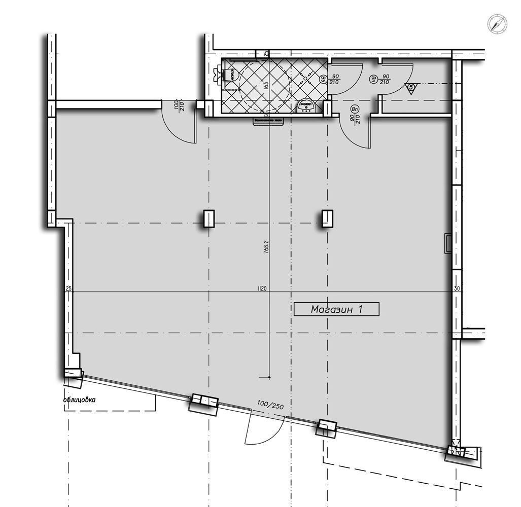 ПОМЕЩЕНИЕ 141 М² БЛИЗО ДО ЮЖНИЯ ПАРК - 0