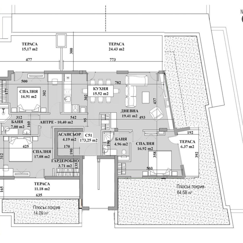 4-СТАЕН АПАРТАМЕНТ 195 М² СЪС ПАНОРАМНА ТЕРАСА 80 М² В ПОЛИТЕ НА ВИТОША - 0