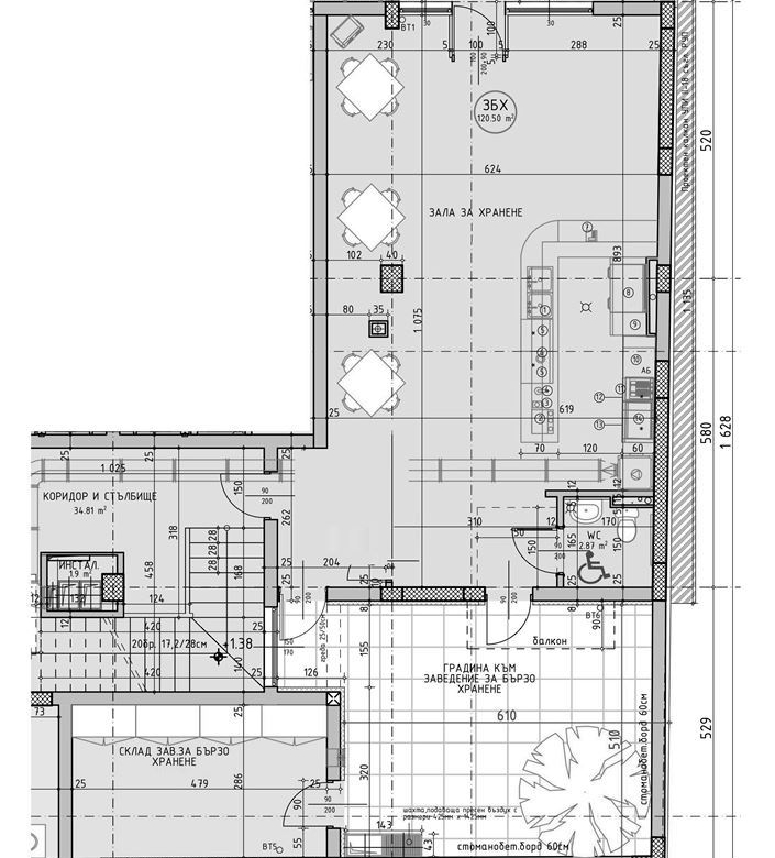 ЗАВЕДЕНИЕ 145 М² И ВИТРИНА КЪМ УЛИЦА И ДВОР - 0