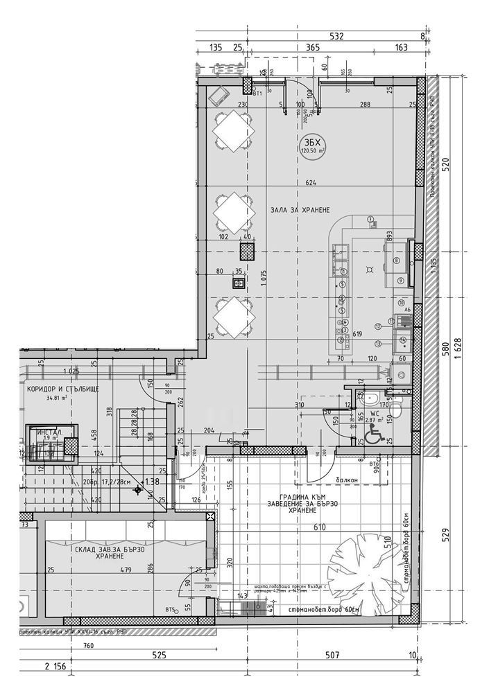 ЗАВЕДЕНИЕ 145 М² И ВИТРИНА КЪМ УЛИЦА И ДВОР - 0